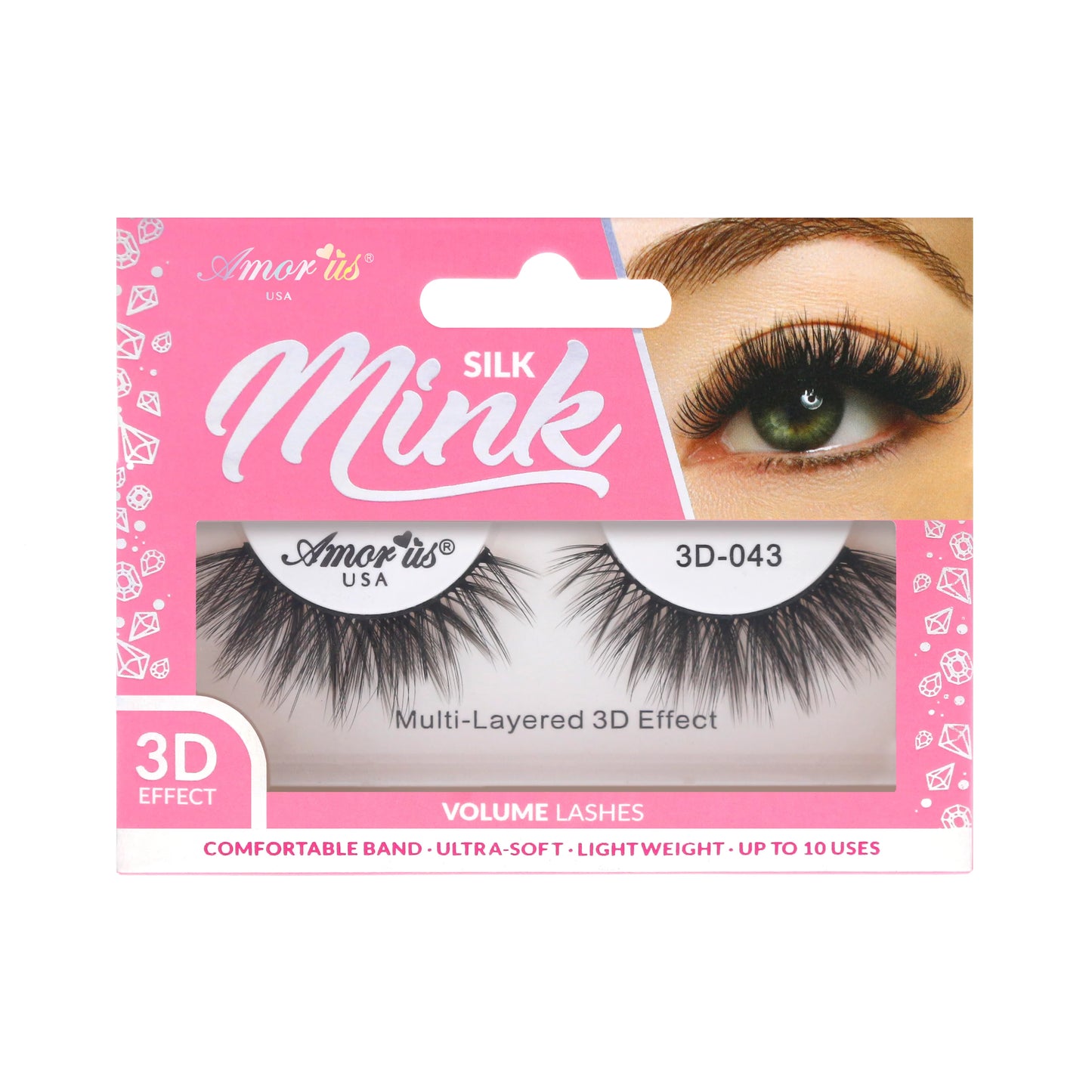 Amorus 43 - 3D Silk Mink Lashes (12 Units)