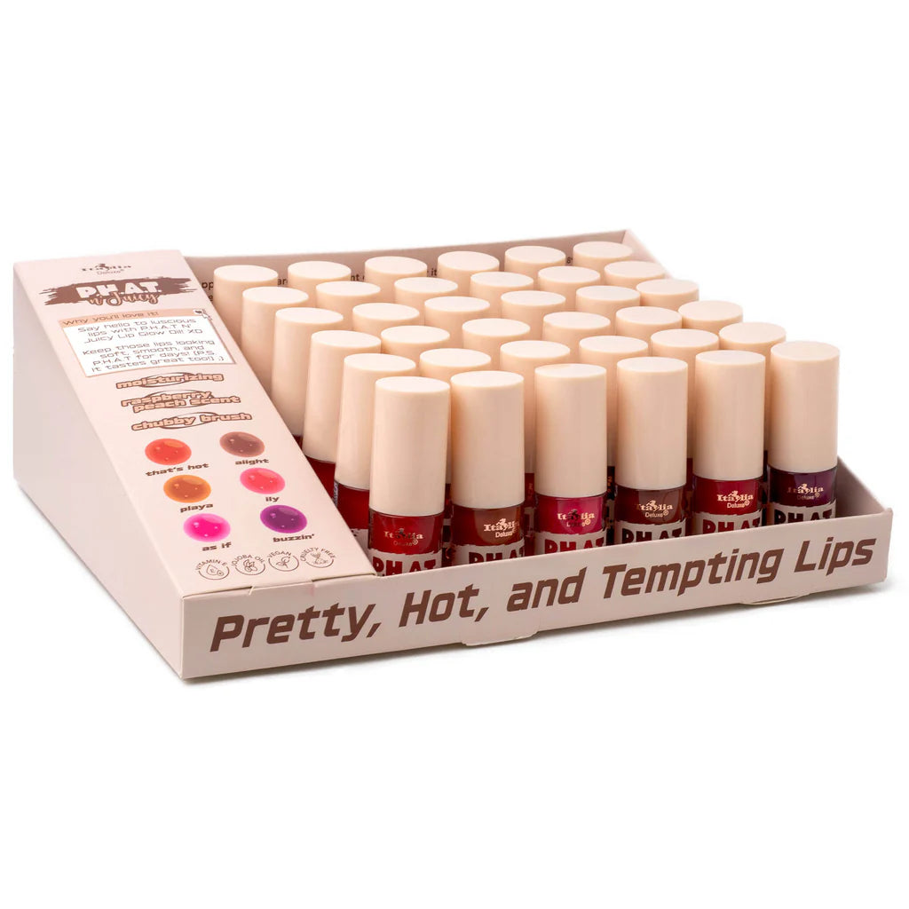 Italia Deluxe P.H.A.T n' Juicy - Lip Glow Oil (36 Units)