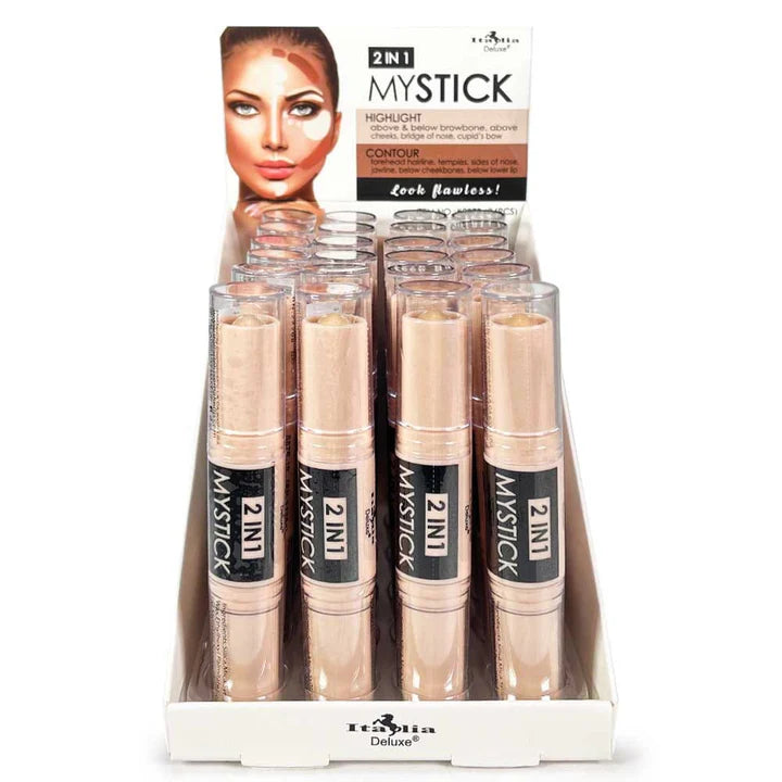 Italia Deluxe 2 In 1 Highlight & Contour My Stick (24 Units)