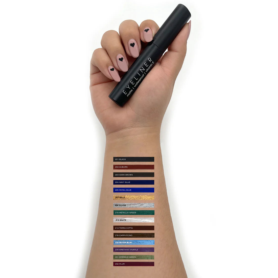 Italia Deluxe Classic Matte Liquid Eyeliner (12 Units)