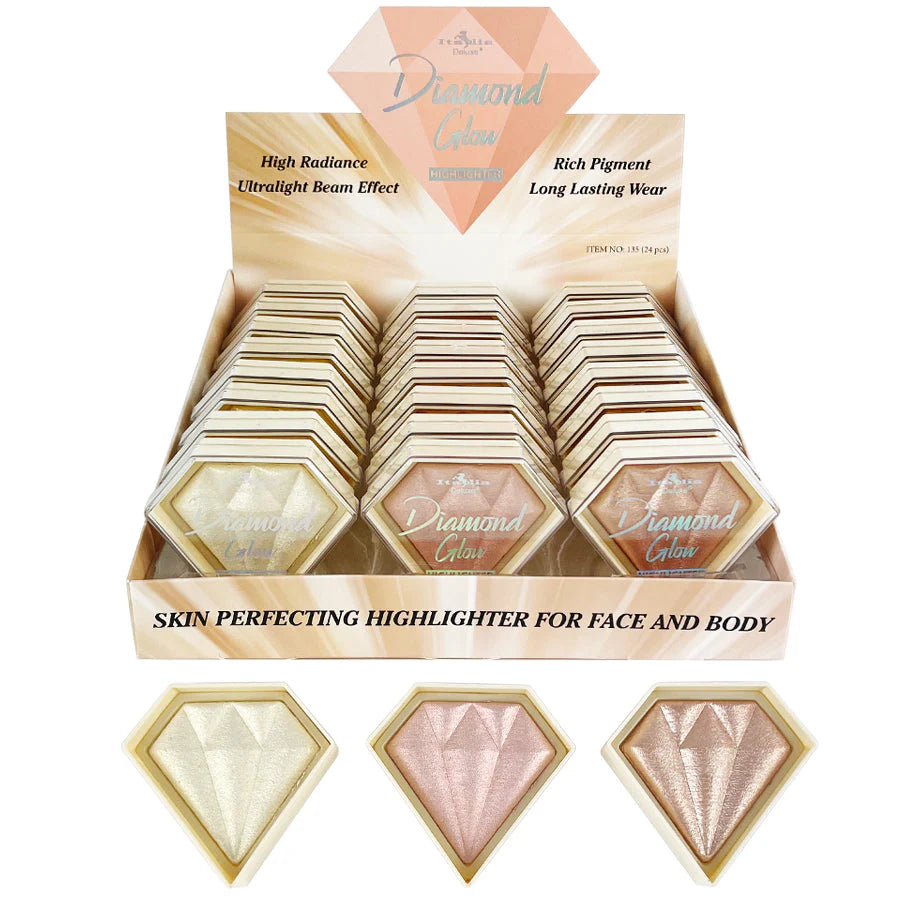 Italia Deluxe Diamond Glow Highlighter (24 Units)