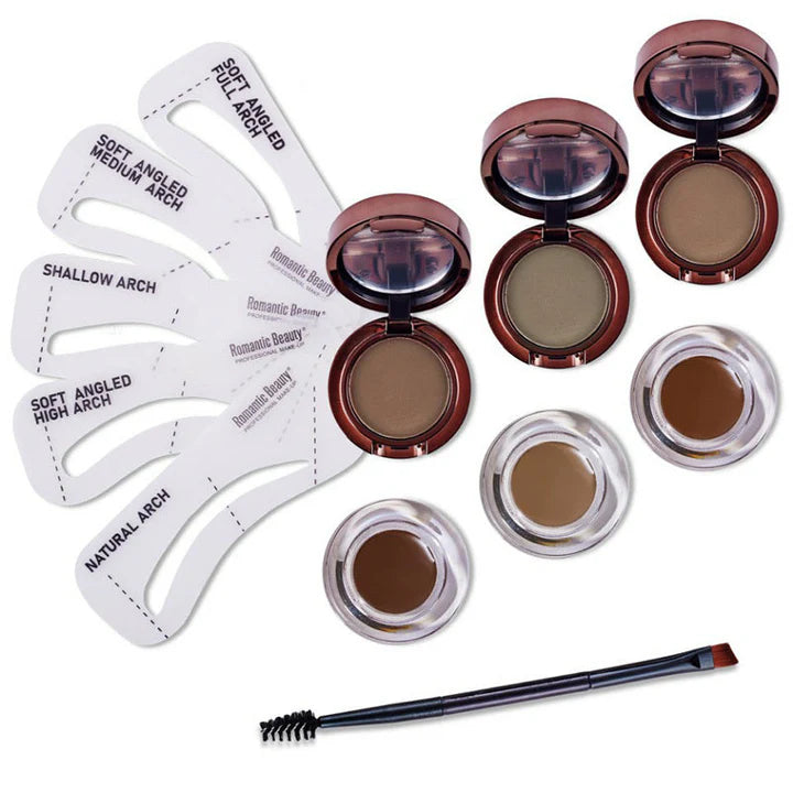Romantic Beauty Eyebrow 2 in 1 Brow Powder & Gel Kit (12 Units)