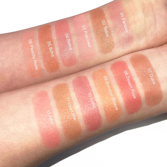 Italia Deluxe Powder Blush - 12 Colors (12 Units)