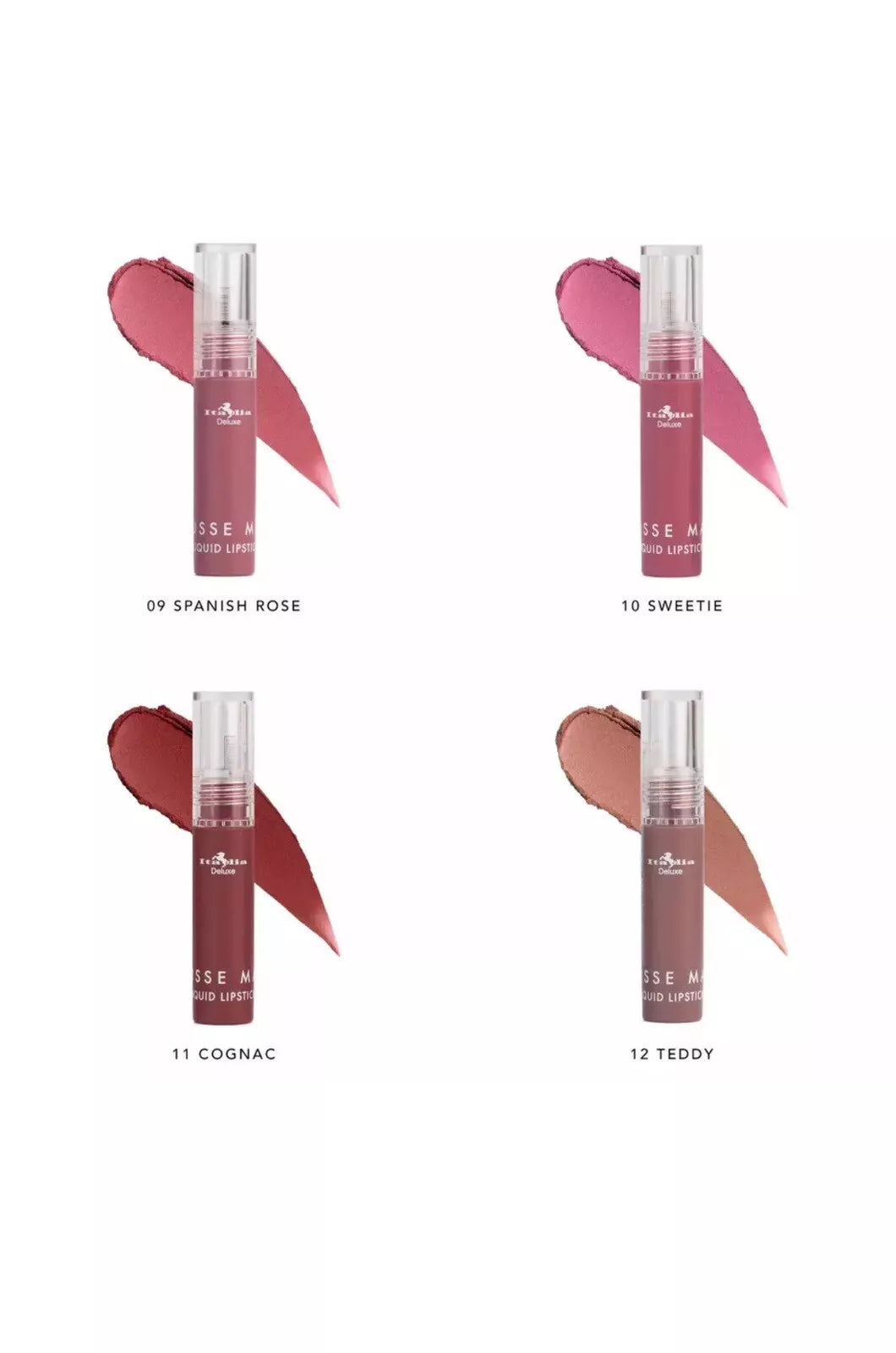 Italia Deluxe Mousse Matte Liquid Lipstick (6 Units)