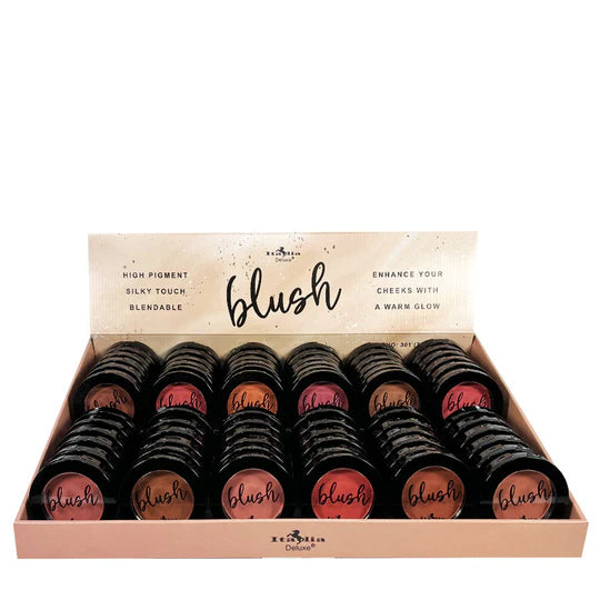 Italia Deluxe Powder Blush 12 Colors Assorted (72 Units)
